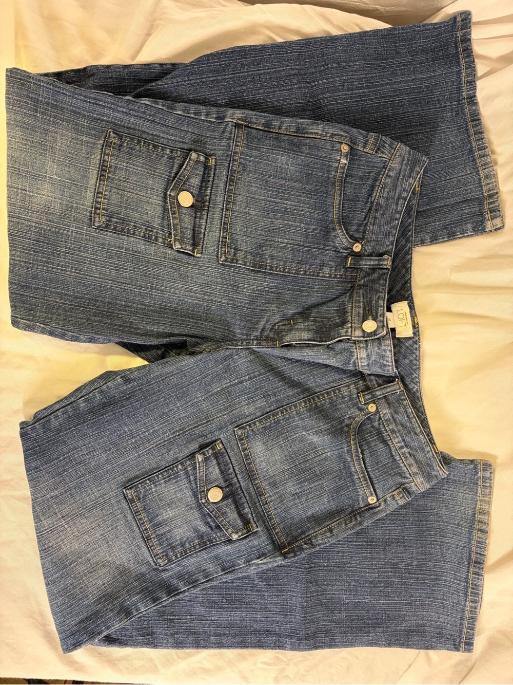 LOFT Women’s Low Rise Dark Blue Relaxed Jeans
